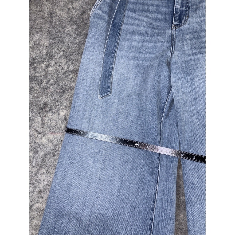 New Liverpool Belted Jeans Women's 31 Light Wash Stride Hi-Rise Wide Leg - Picture 13 of 15